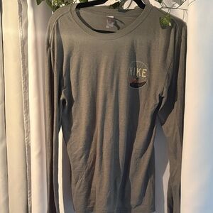 Men's Long Sleeve Tee with Hike Graphic